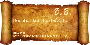Buchhalter Borbála névjegykártya